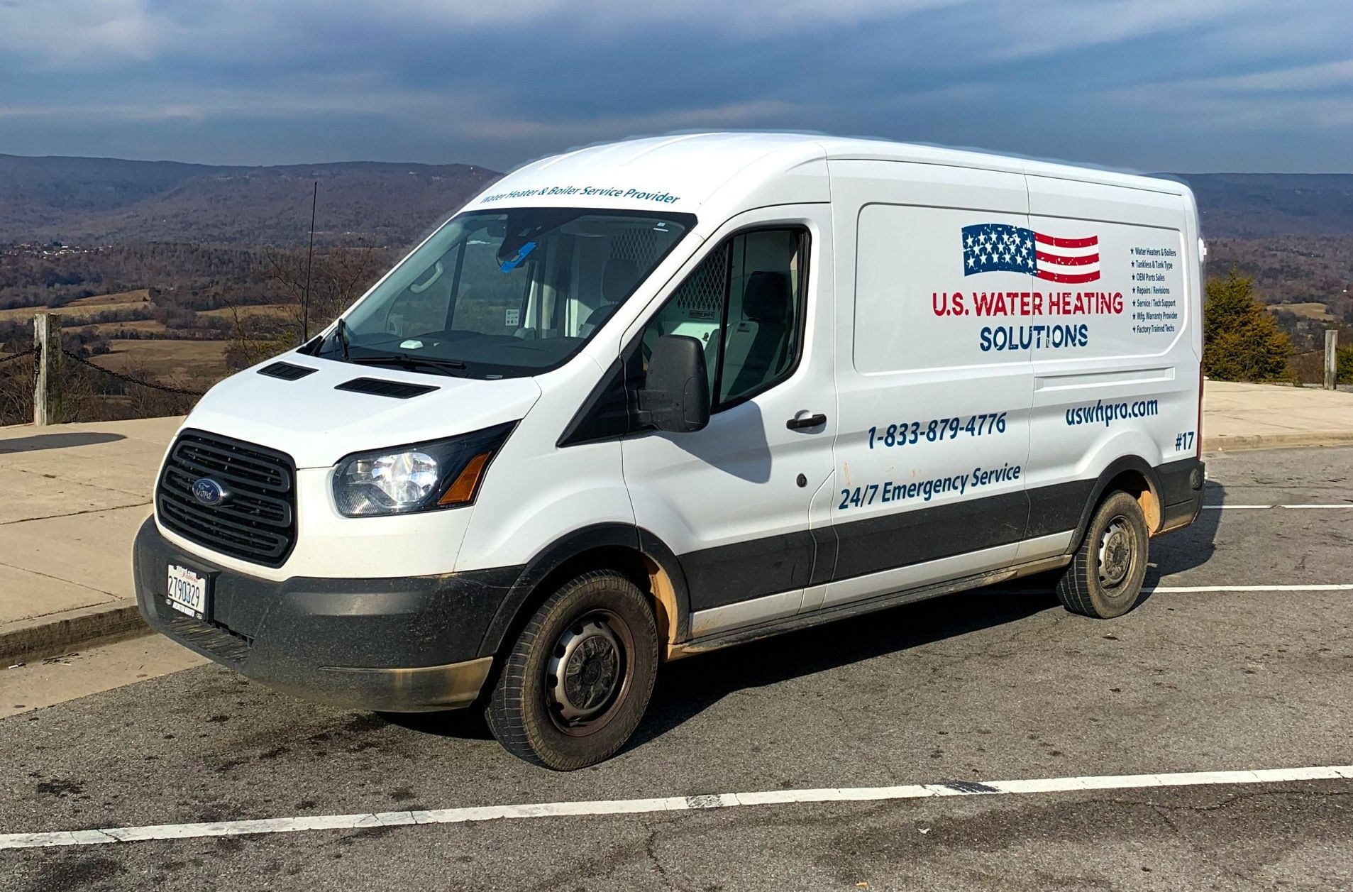 U.S. Water Heating Solutions Service Vehicle in Tennessee