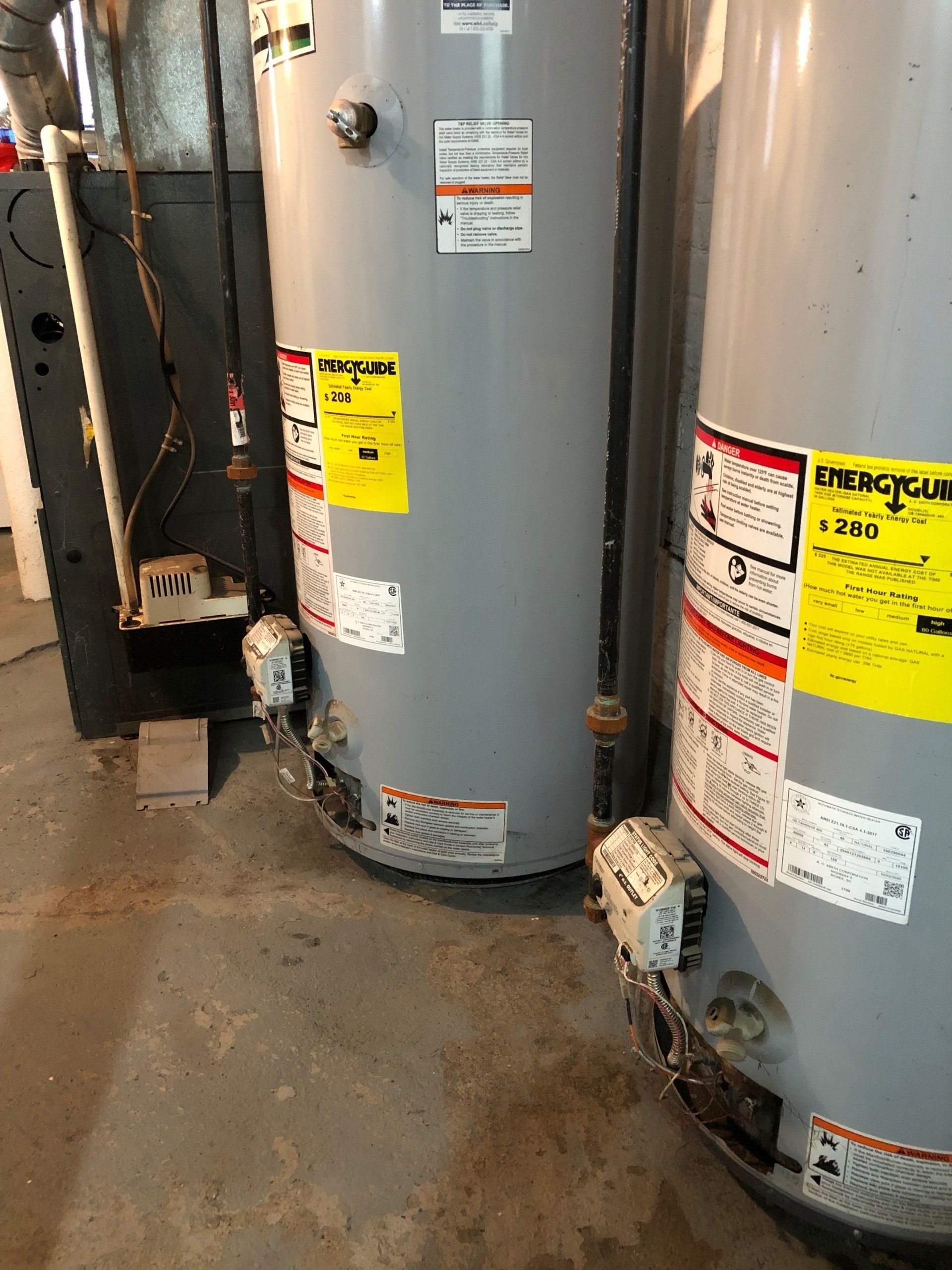 example of flood damaged water heater