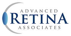 advanced retina associates logo on a white background