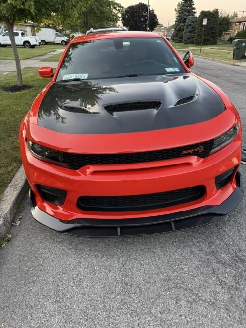 a truck is parked on the side of the road next to a fallen tree .