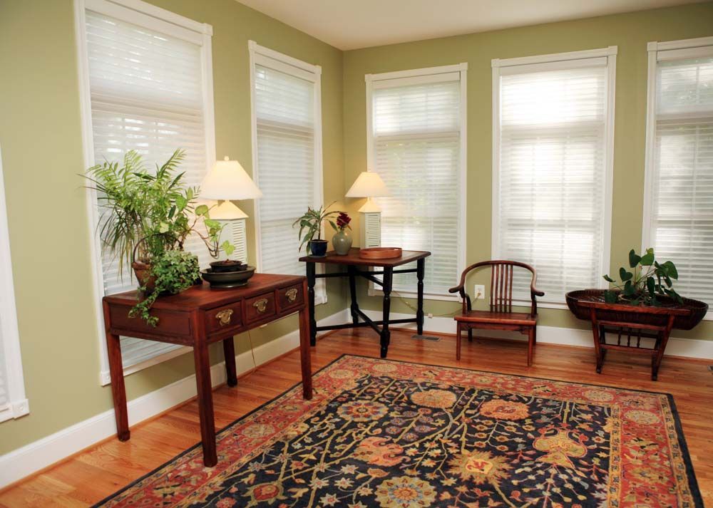 Living Room With Rug — Virginia Beach, VA — Artin Hadjinlian Oriental Rug Cleaning And Restoration