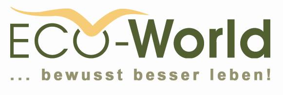 Ein Logo für Eco-World mit einem Vogel darauf
