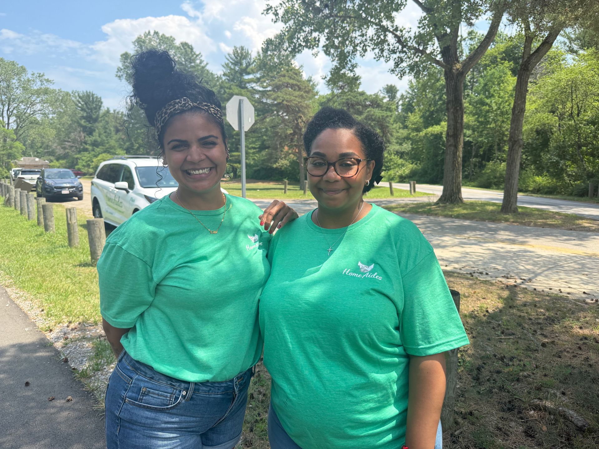 HomeAides caregivers at a summer picnic