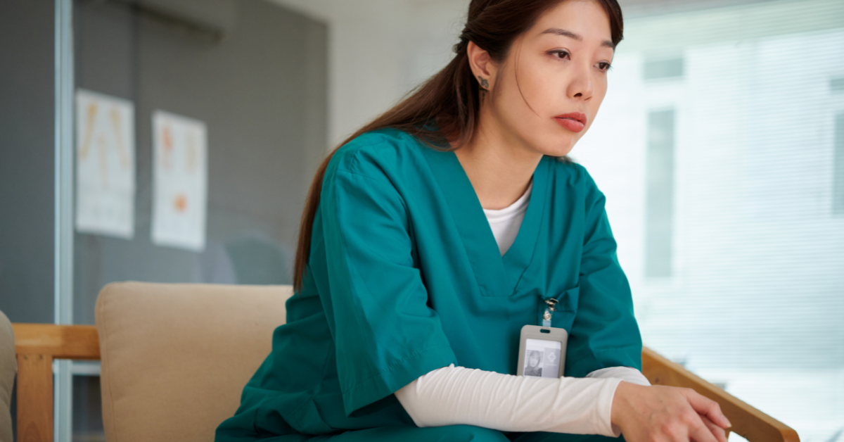 A stressed caregiver
