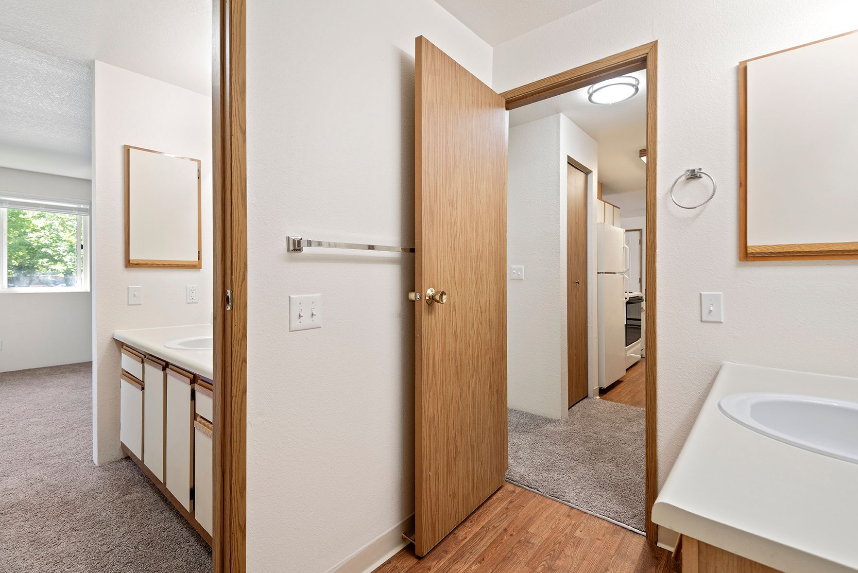 Powder room and hallway