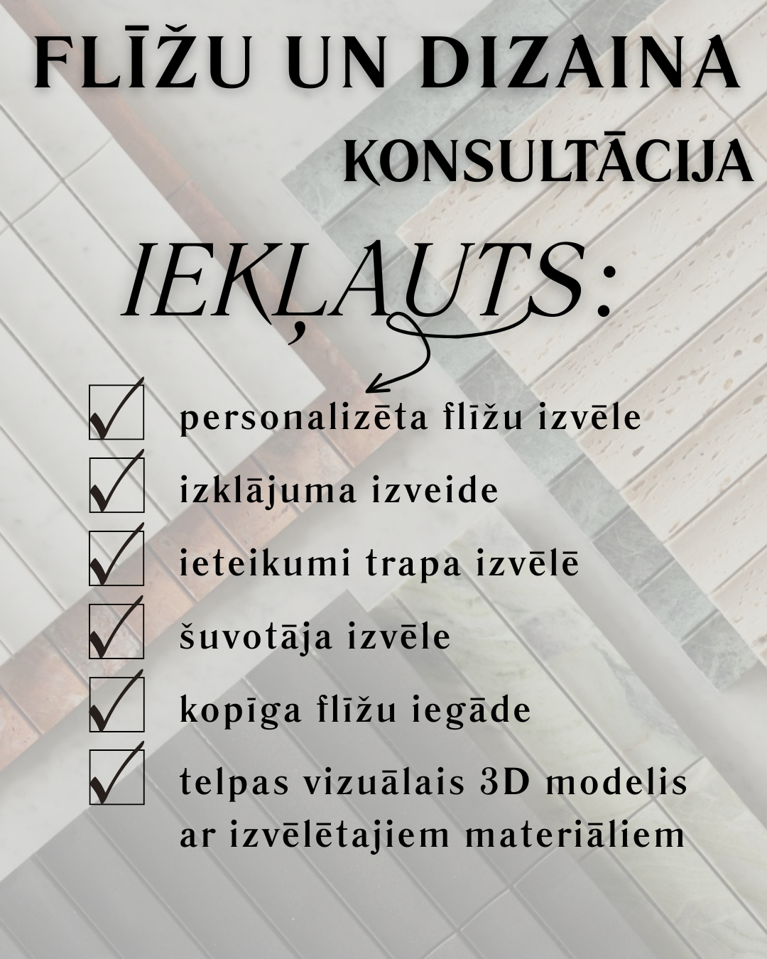 Flīžu un dizaina konsultācija