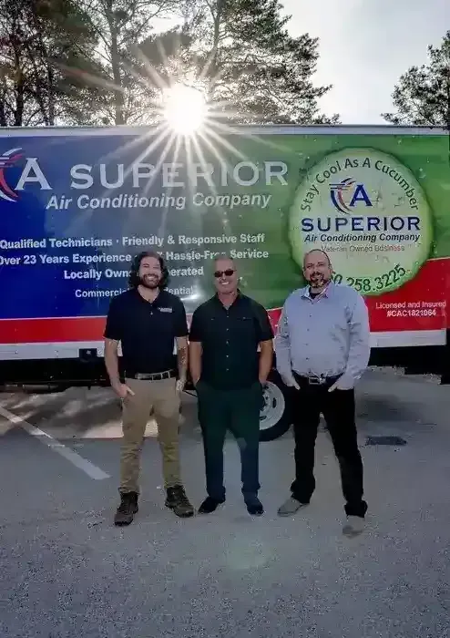 Jimy, Josh, and Brandon, leadership of A Superior AC.