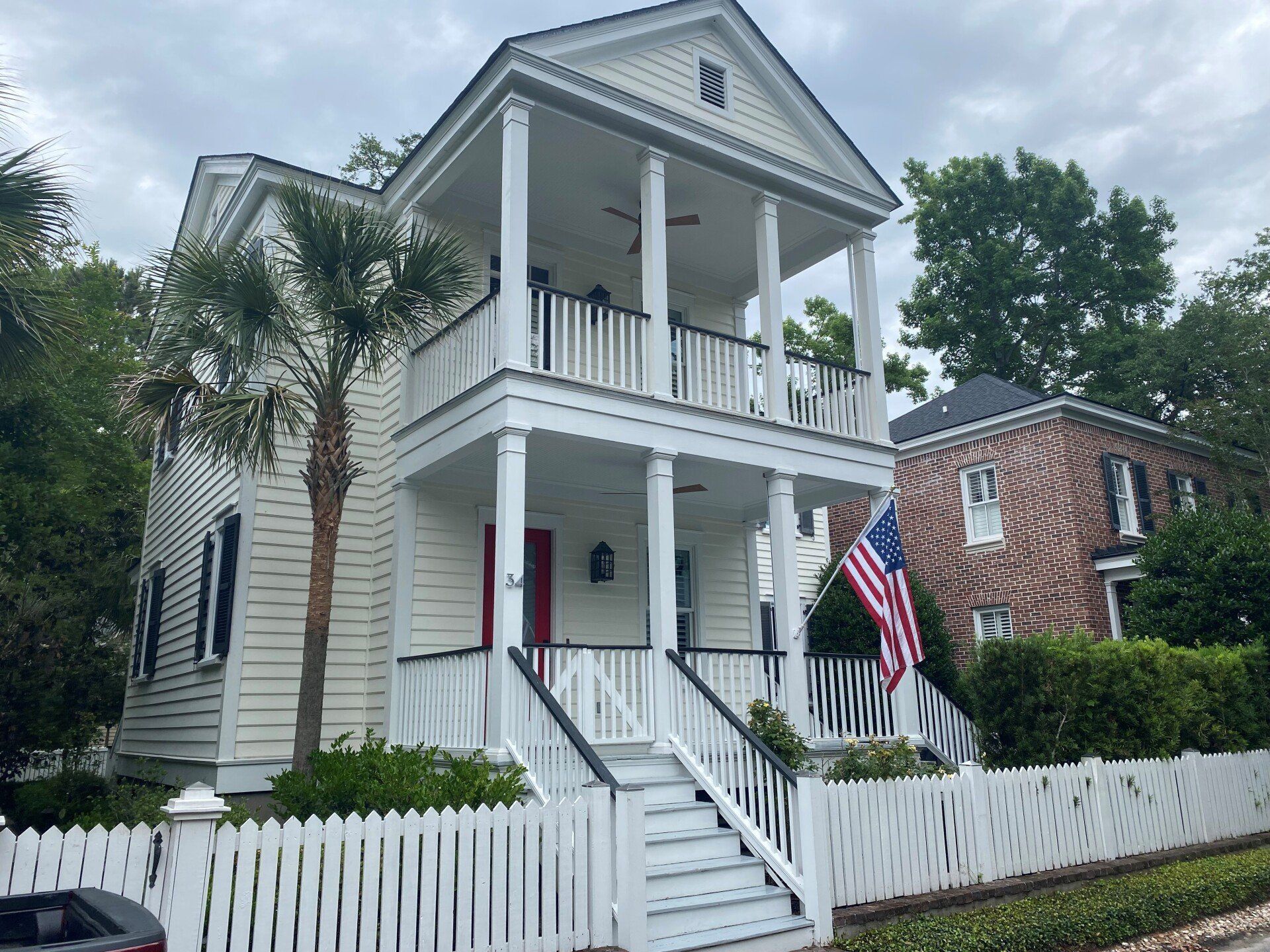 2 Story American Flag House— Charleston, SC — Palmetto Outdoor Restoration