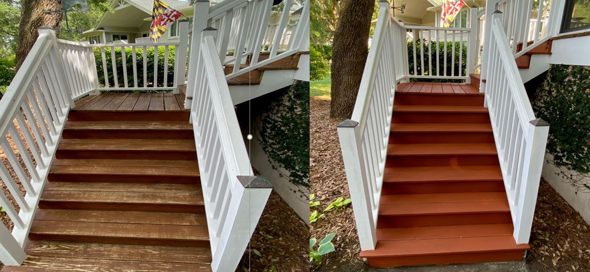 2 Ladder Image of Before And After — Charleston, SC — Palmetto Outdoor Restoration