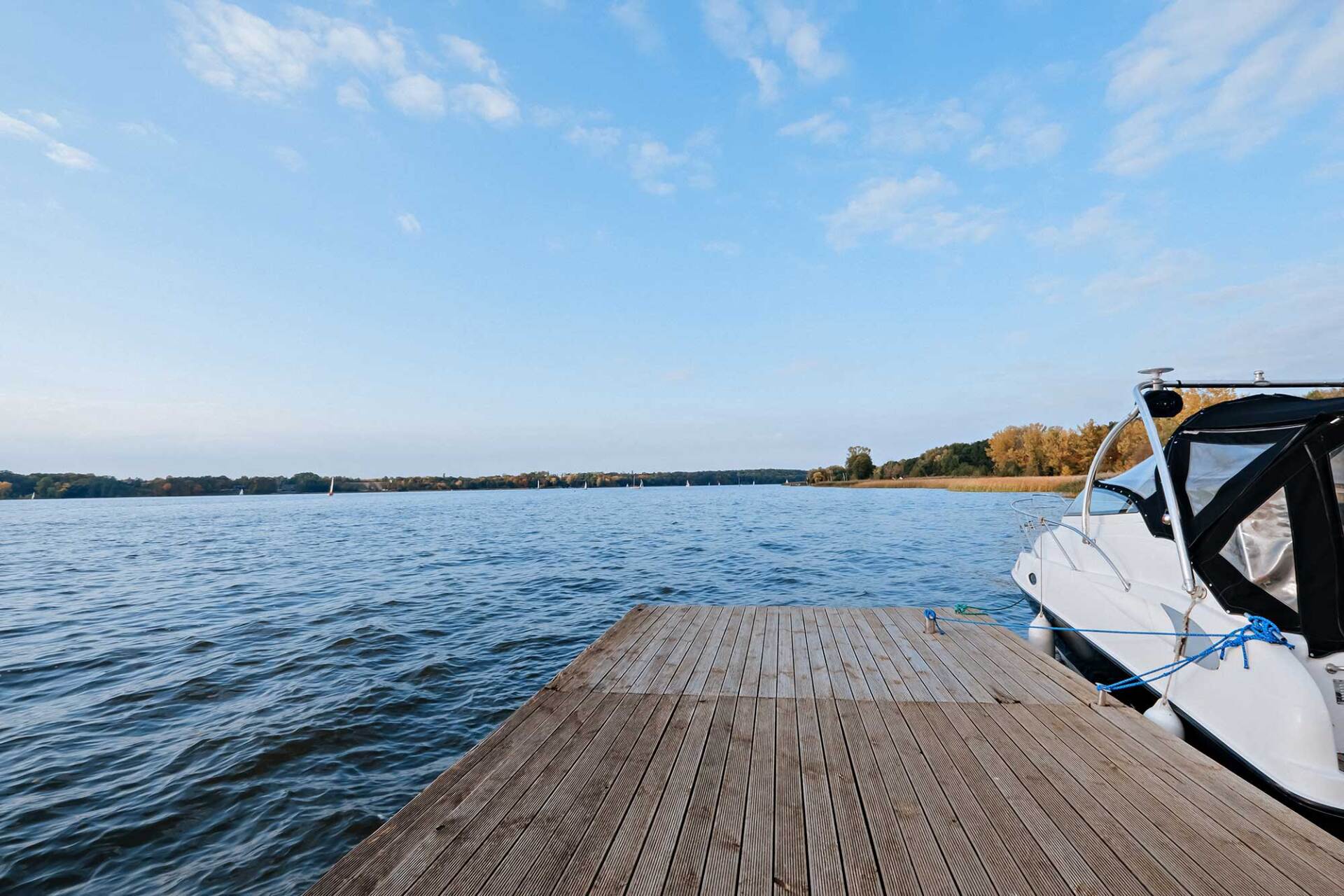 Speed Boat on Private Dock — Charleston, SC — Palmetto Outdoor Restoration