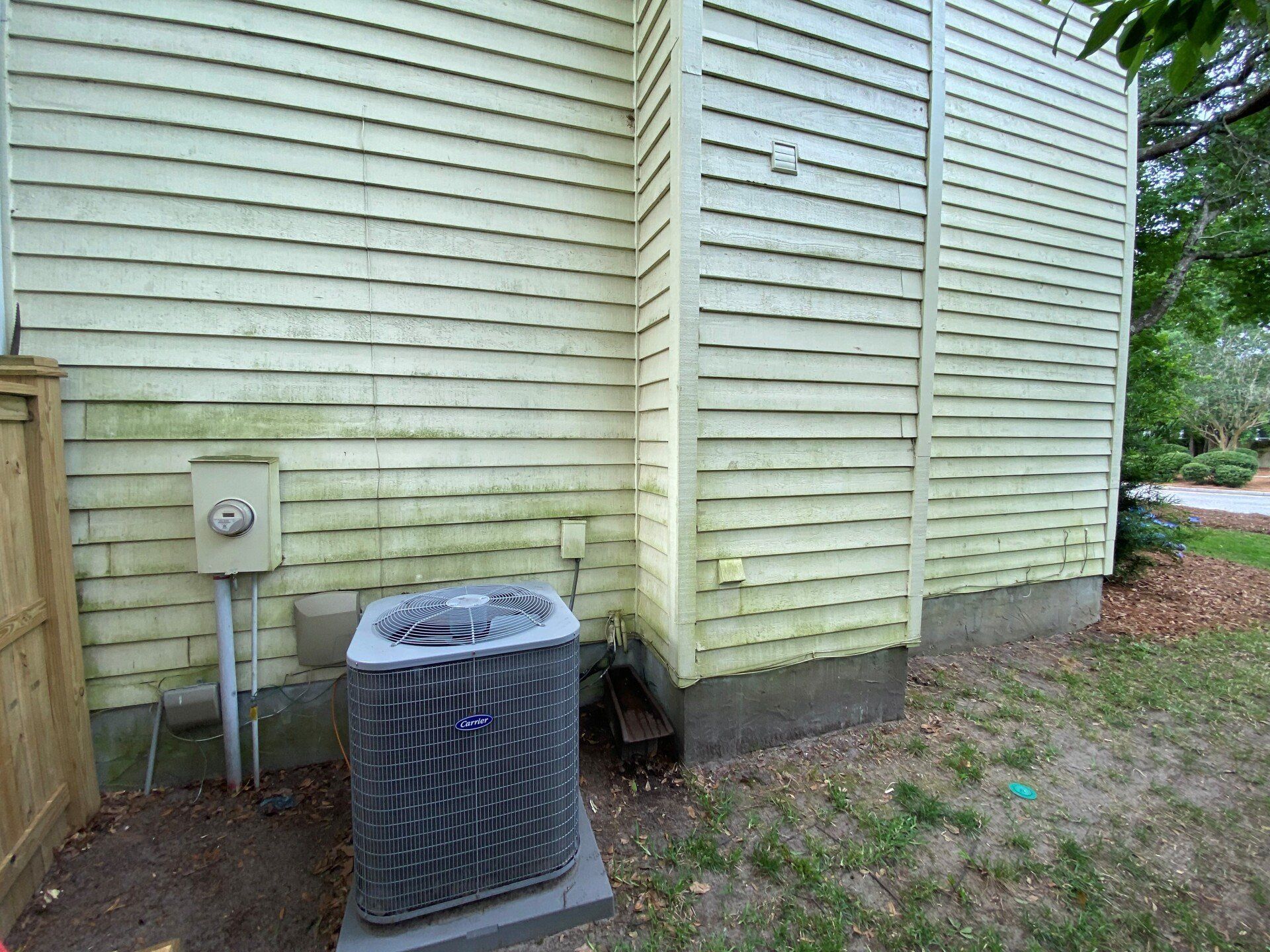 Side Of House Before — Charleston, SC — Palmetto Outdoor Restoration