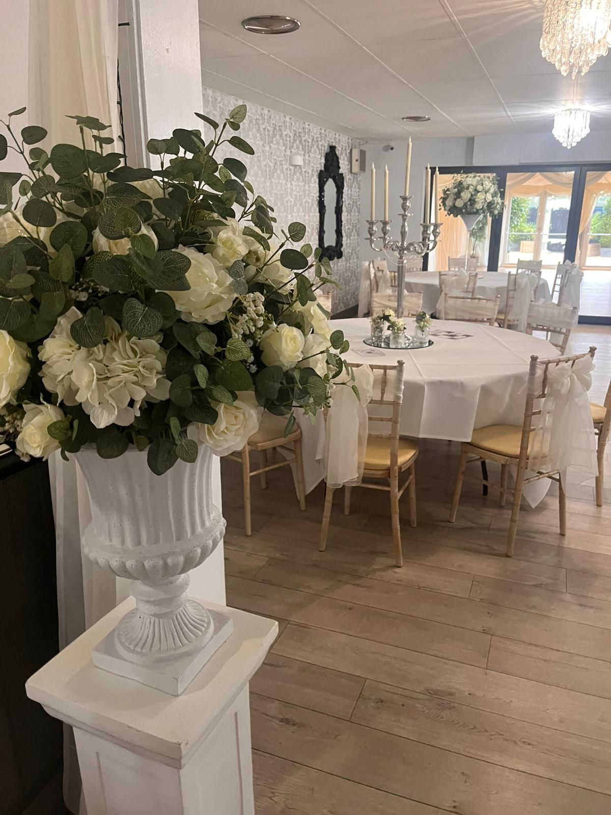 wedding chair sashes for suffolk bride