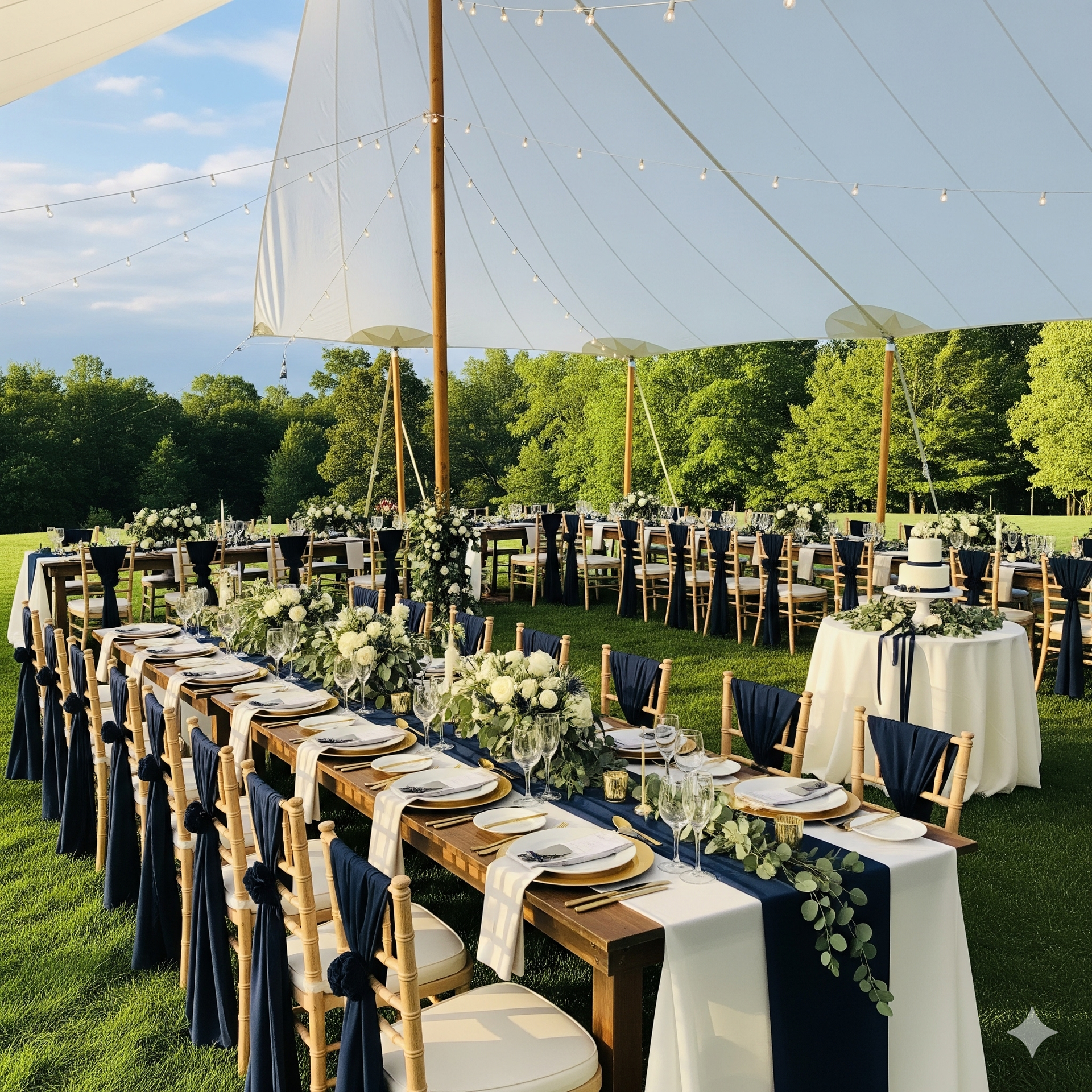 tent rental with tables and accessories in St. Marys County MD