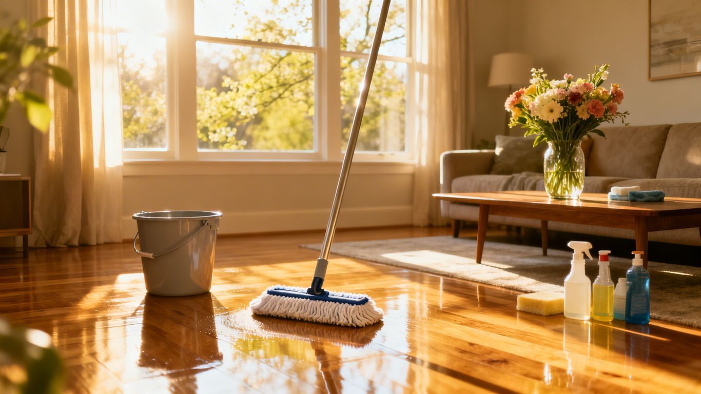 hardwood floor cleaning spring