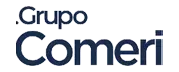 Logotipo do Grupo Comeri em azul escuro sobre fundo branco.