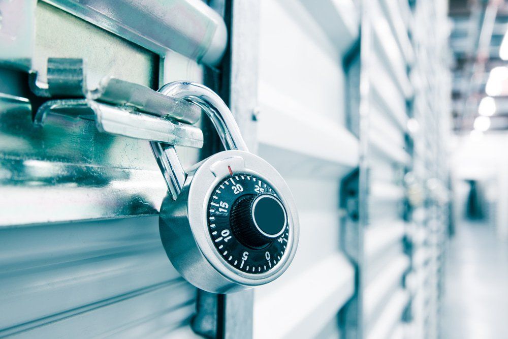 Combination Lock On A Self-Storage Door — Locksmiths in Townsville, QLD
