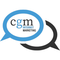 A logo for a company called cgm internet marketing