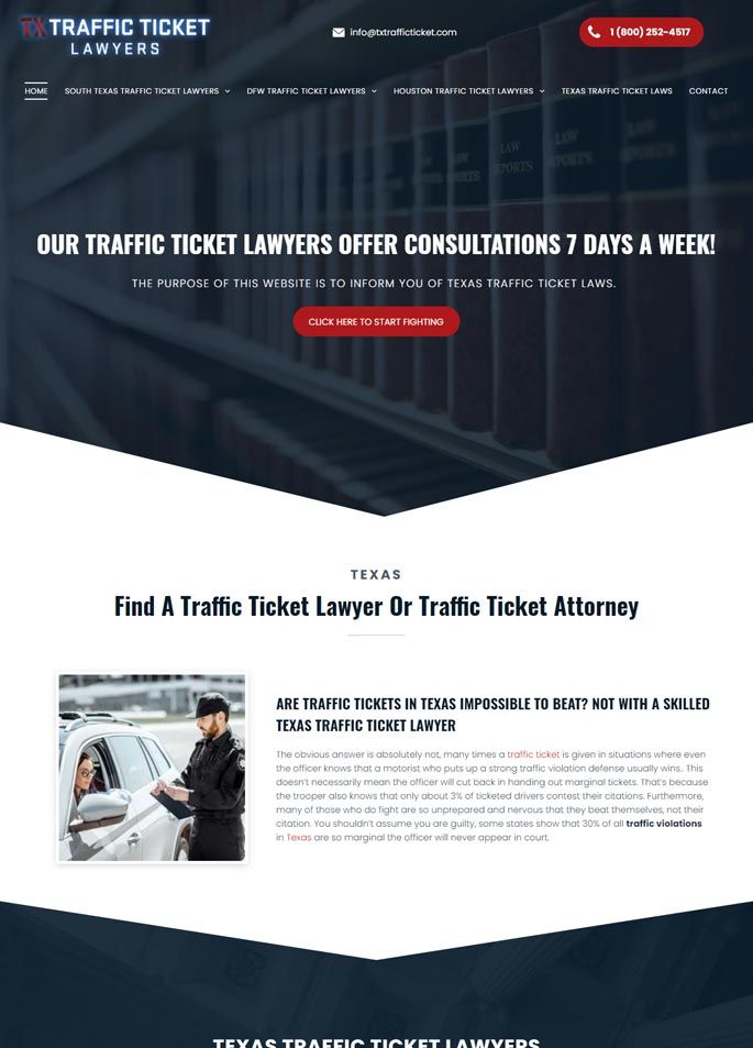 Website Design For Traffic Ticket Lawyers
