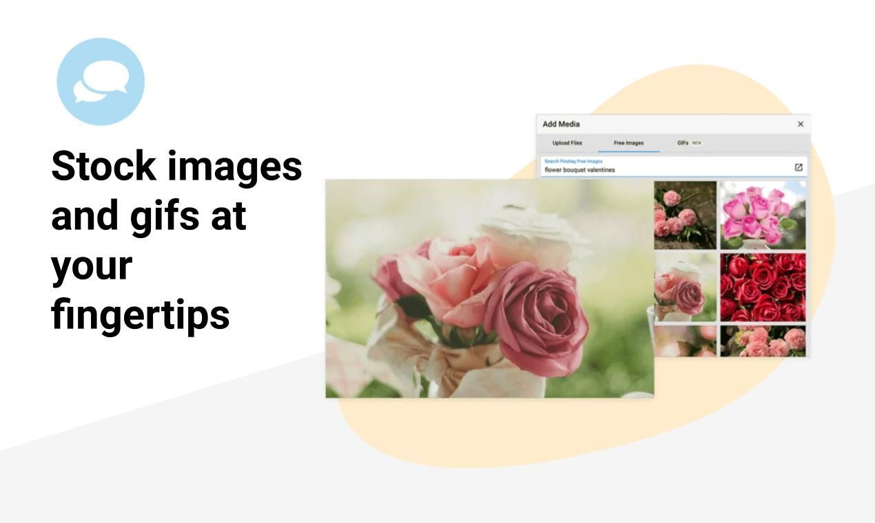 A screenshot of a website showing stock images and gifs at your fingertips.