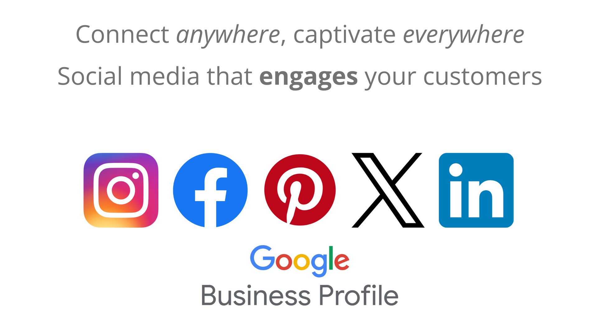 Connect anywhere , captivate everywhere social media that engages your customers.