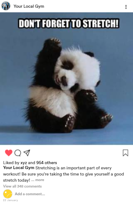 A picture of a panda bear with the caption