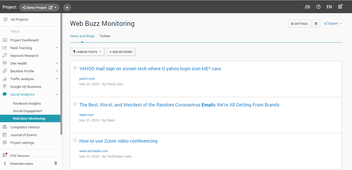 webbuzz monitoring