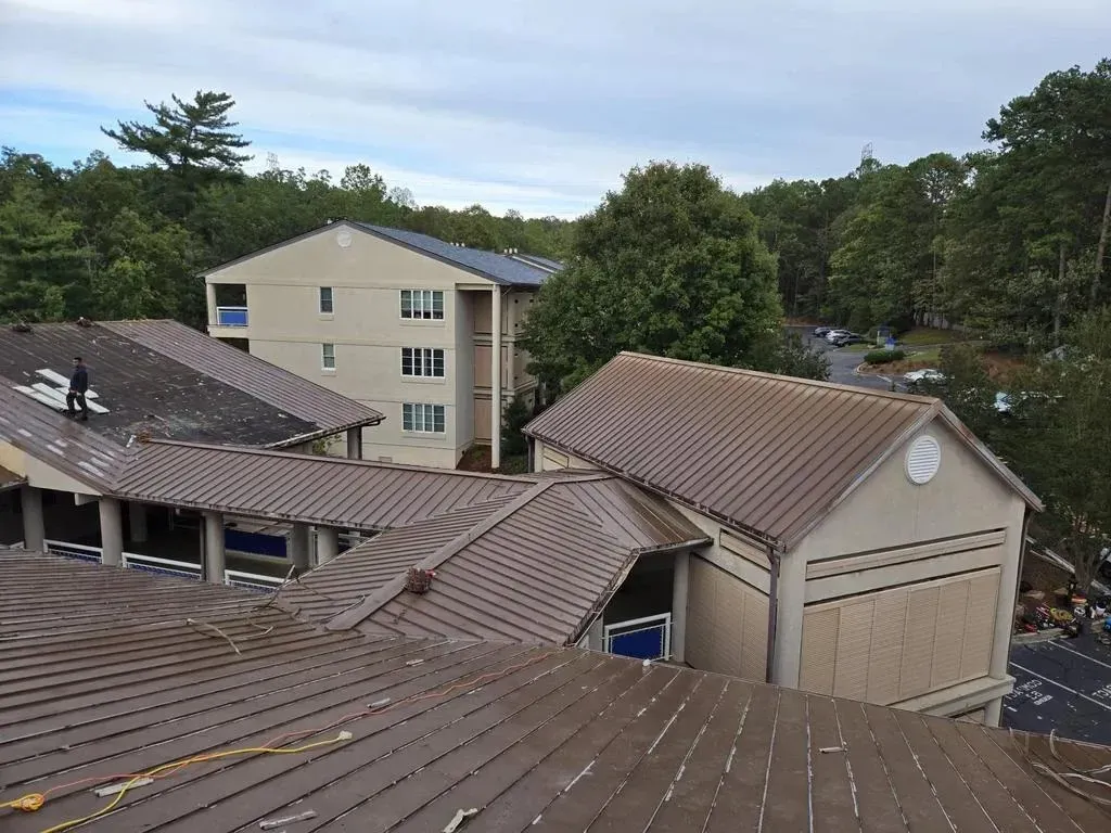 Before roof replacement at Keowee Key Condos in Salem, SC