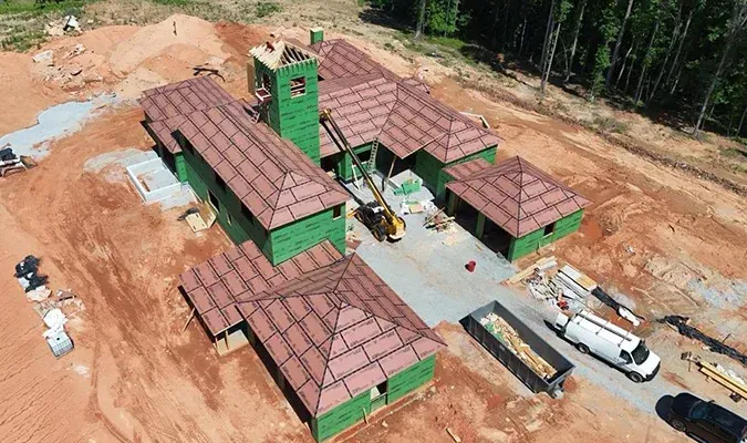 Brava Composite Spanish Tile Roof | Edge Roofing Georgia New construction home featuring a Brava Composite Spanish Tile roof installed by Edge Roofing in Georgia.