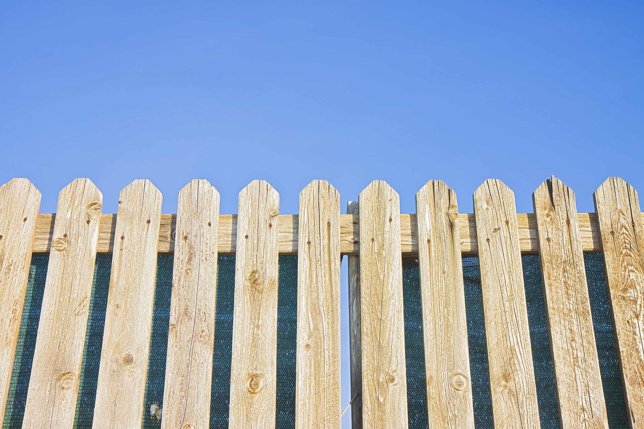 Wooden fence in detail