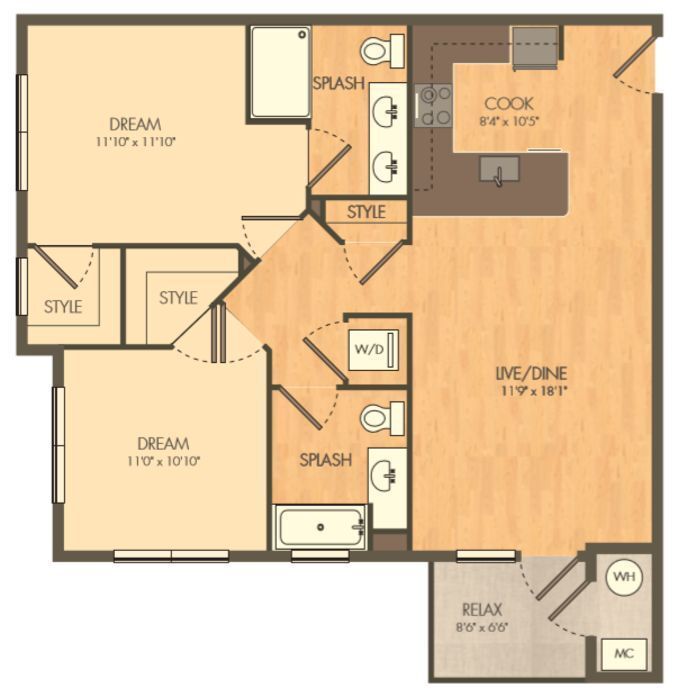 A floor plan of a house with the word dream on it