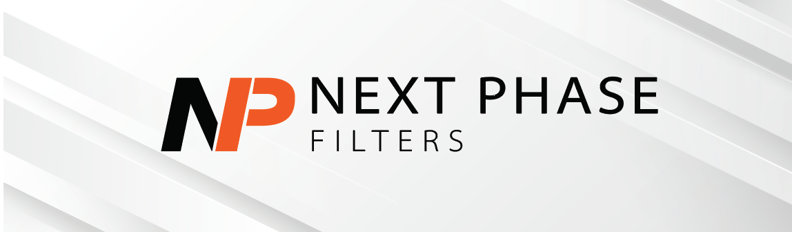 The logo for next phase filters is on a white background.