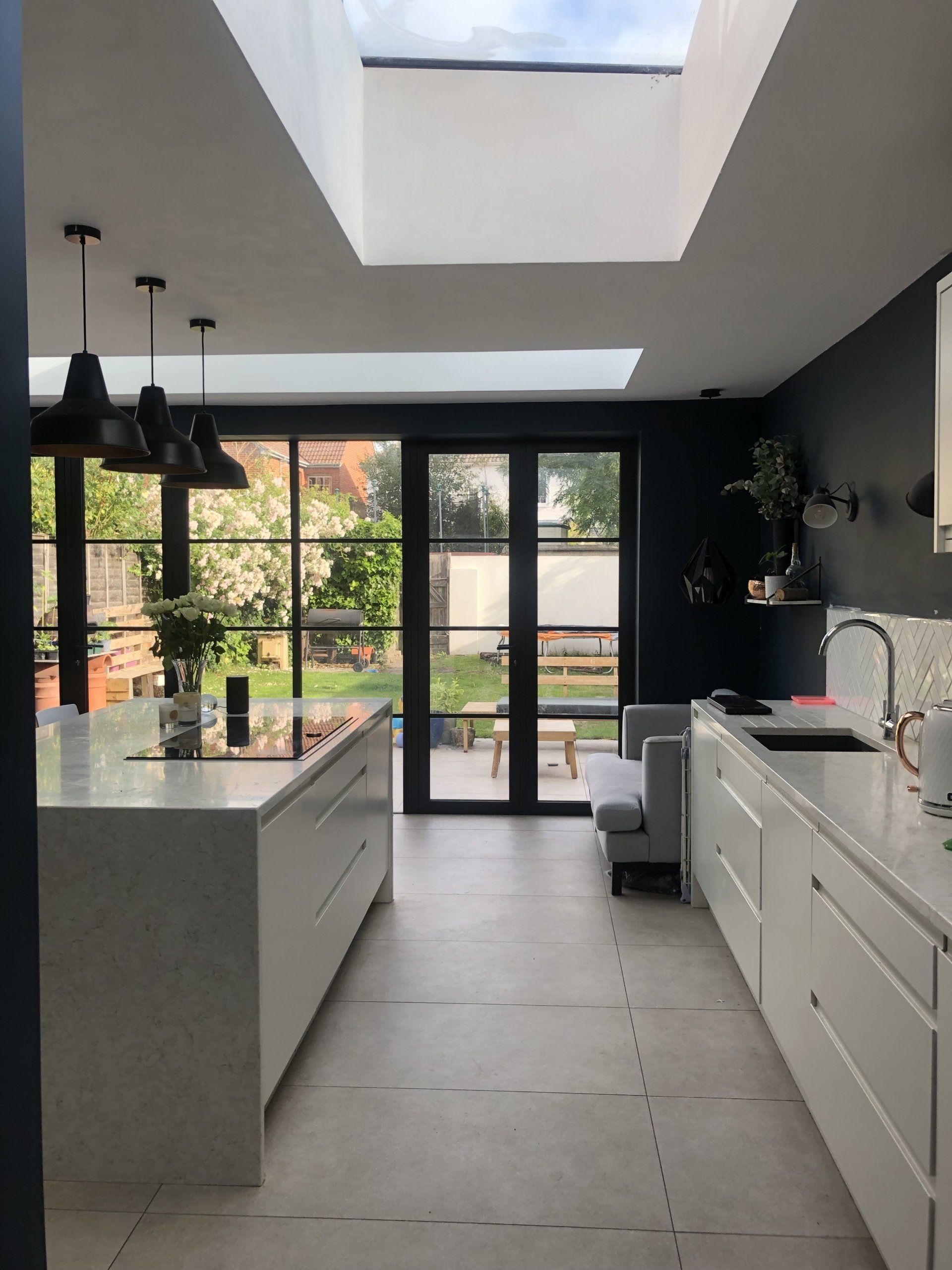 Esdon Architecture. Wiltshire and Hampshire Architect. Edwardian period property extension, Salisbury, Wiltshire. Crittal Style Glazing. Underfloor heating. Conservation Area. Planning application, planning permission, working drawings, building control sign off. 