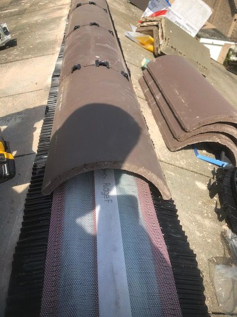 Selby roofers E.Riding & Humber Roofing install dry ridge and dry verge fixings