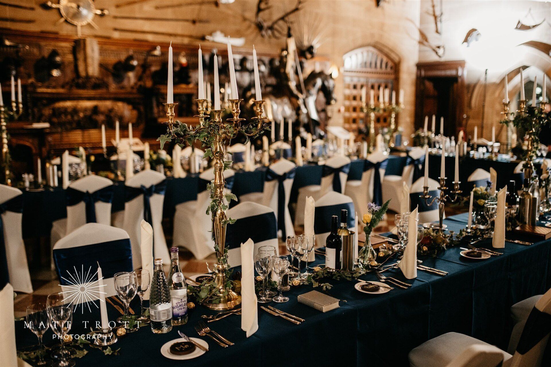 floral banquet tables