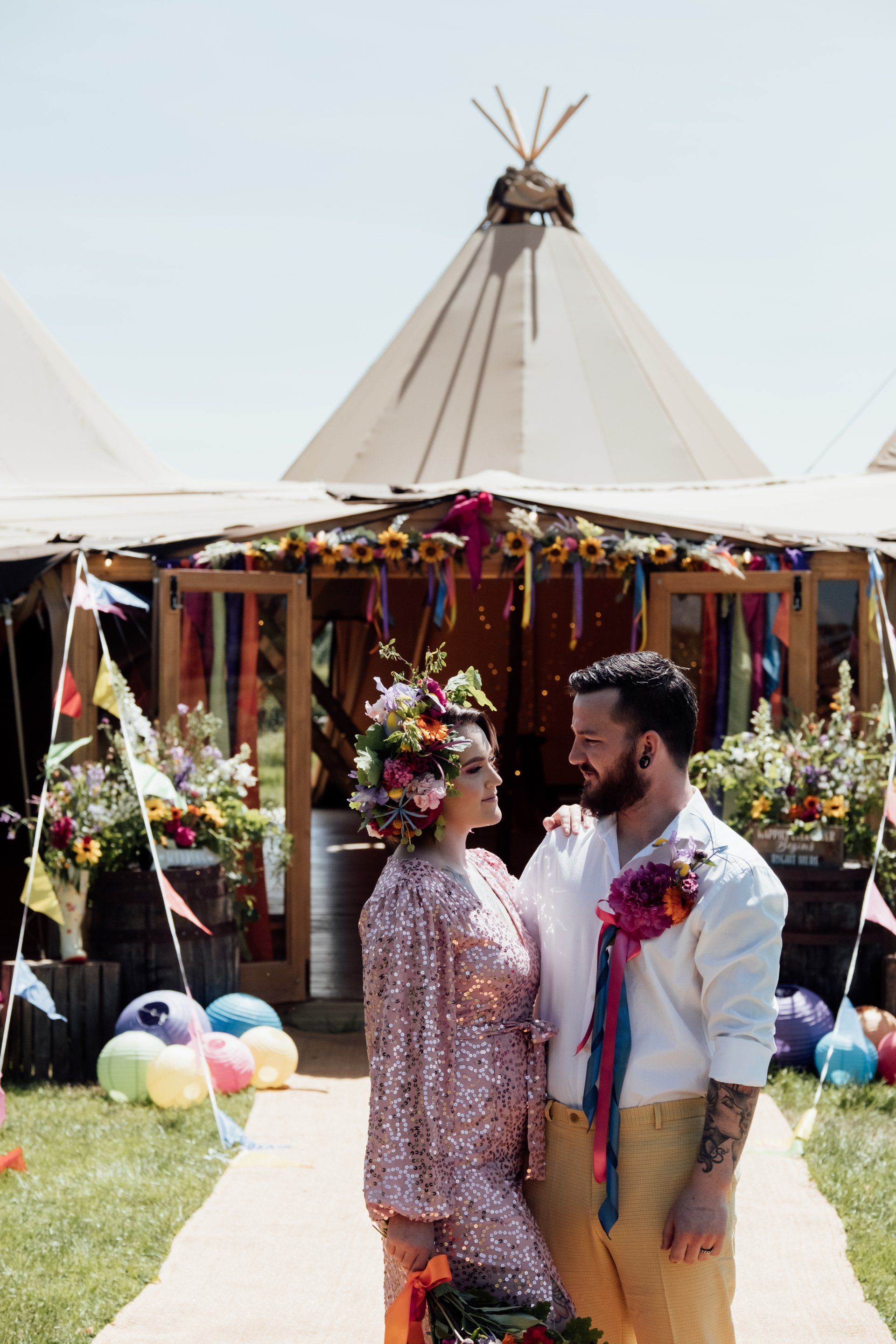 colourful Festival wedding flower ideas