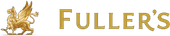 Fuller’s logo with a gold griffin and gold wordmark on a white background