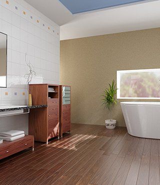 Hardwood Floor — Bathroom Floor — in Woodburn, OR