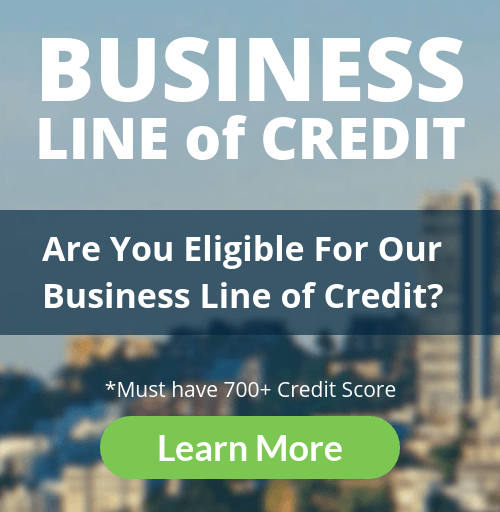 An advertisement for a business line of credit