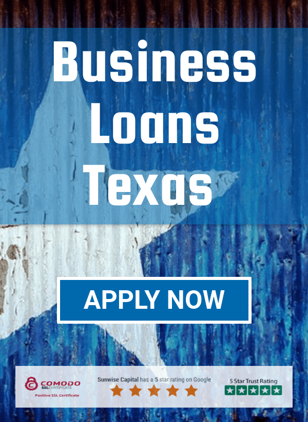 A sign that says business loans texas on it