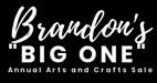 The logo for brandon 's big one annual arts and crafts sale.