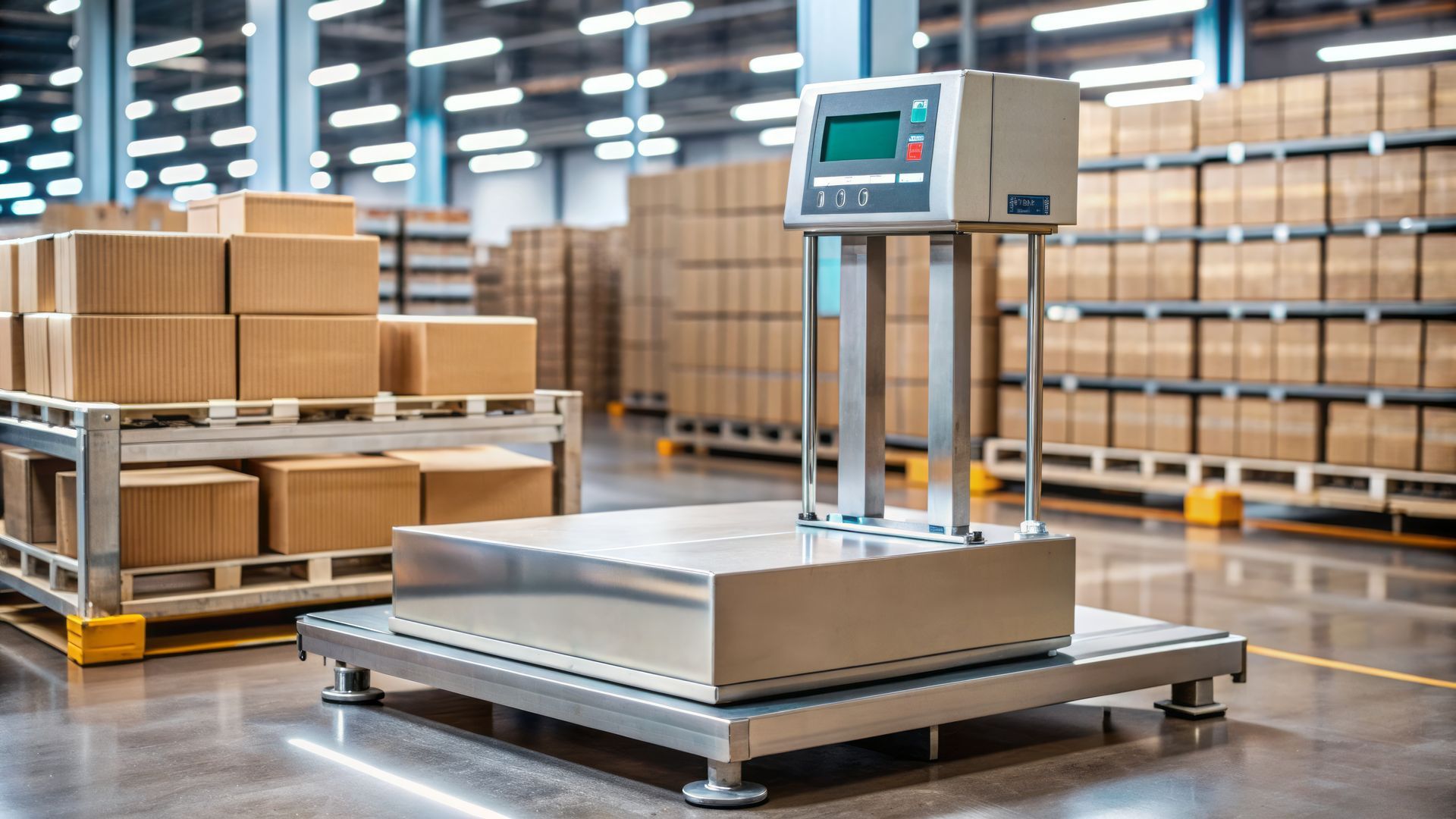 Manufacturing platform scale system from commercial scale supplier for accurate weighing.
