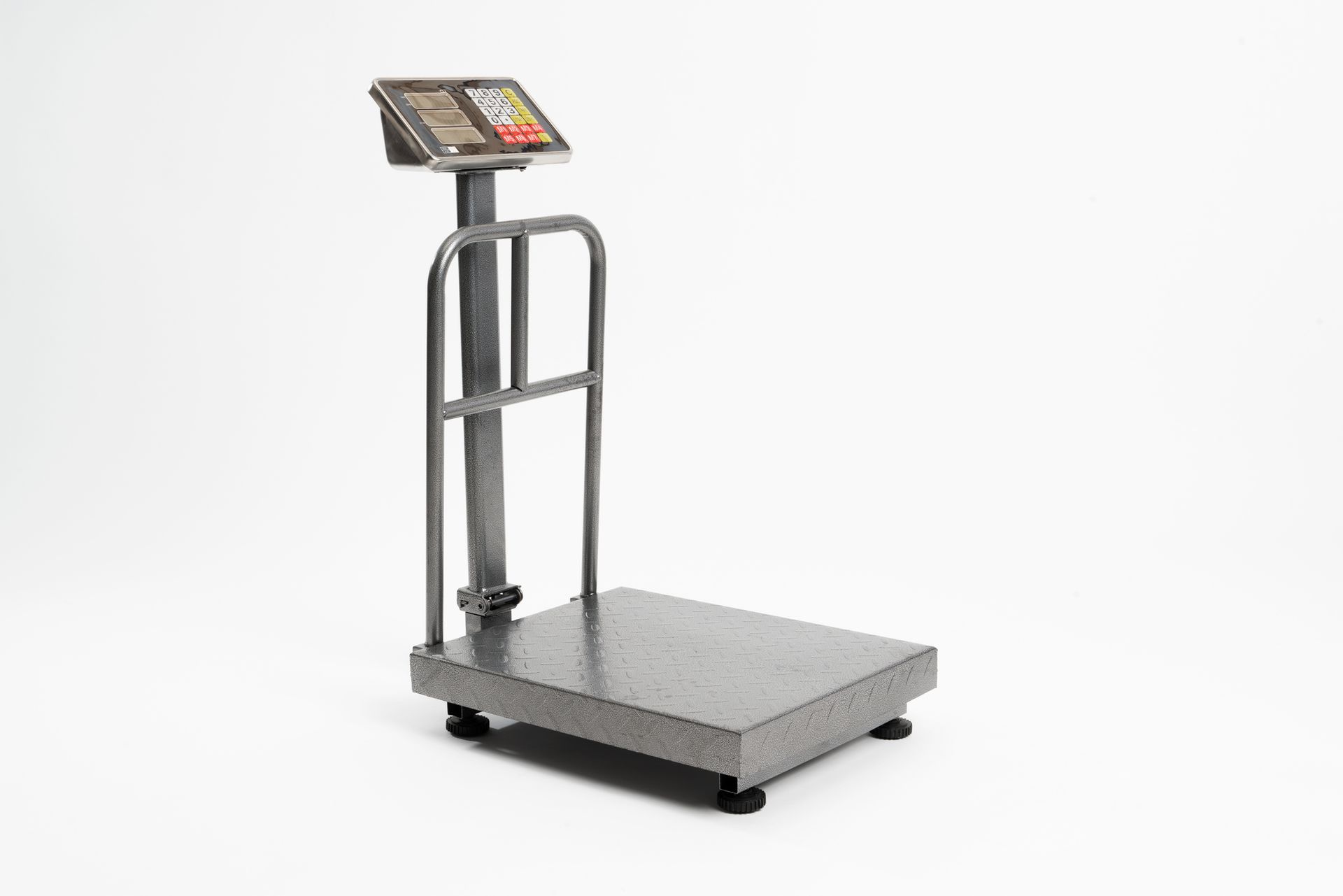 Industrial platform scale with digital display. Industrial platform scale with digital display.