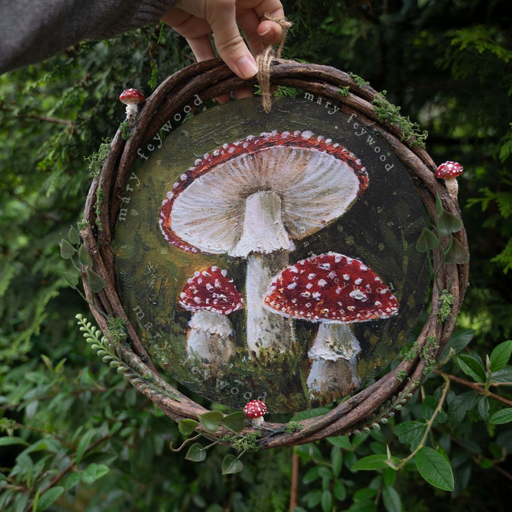 Art Circle Dream Catcher - Amanita Muscaria