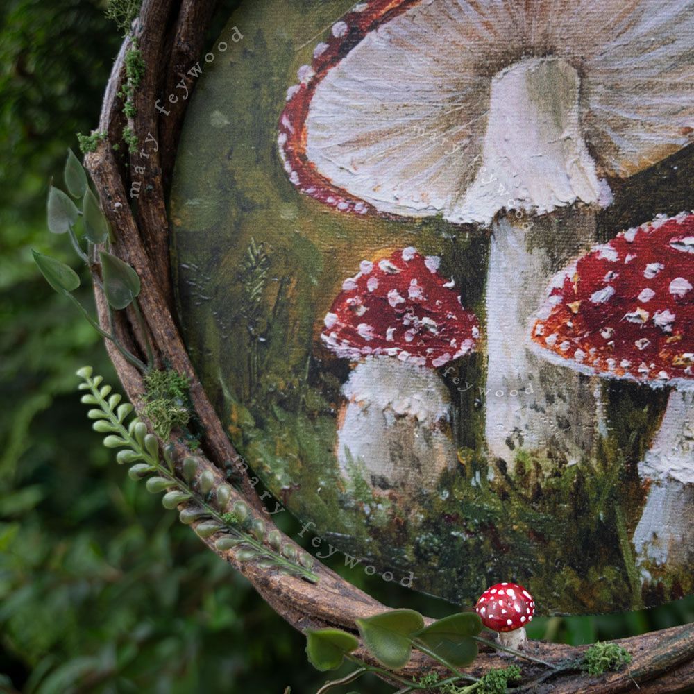 Art Circle Dream Catcher - Amanita Muscaria