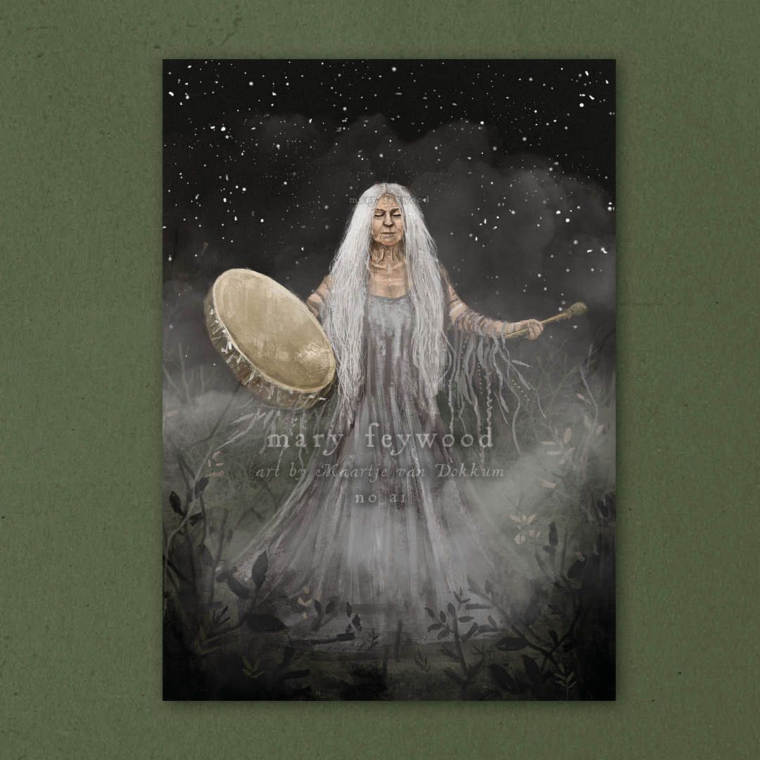Art print - Shaman Drum Crone