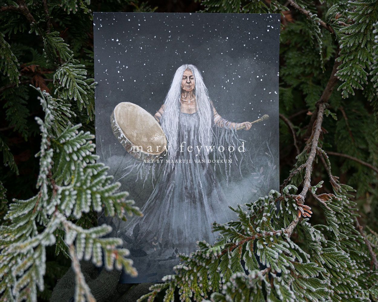 Art print - Shaman Drum Crone