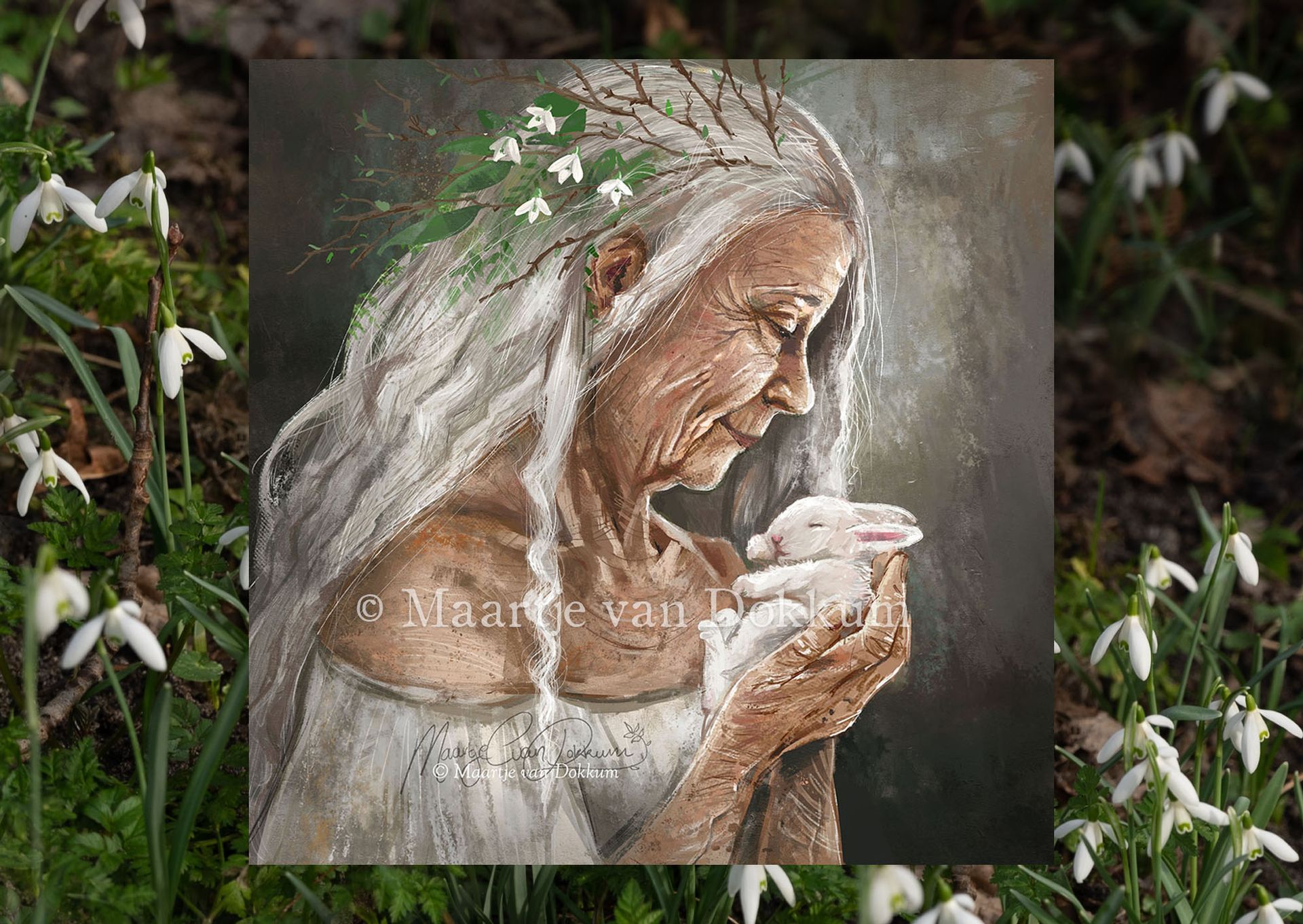 Limited Edition art print - Imbolc Crone