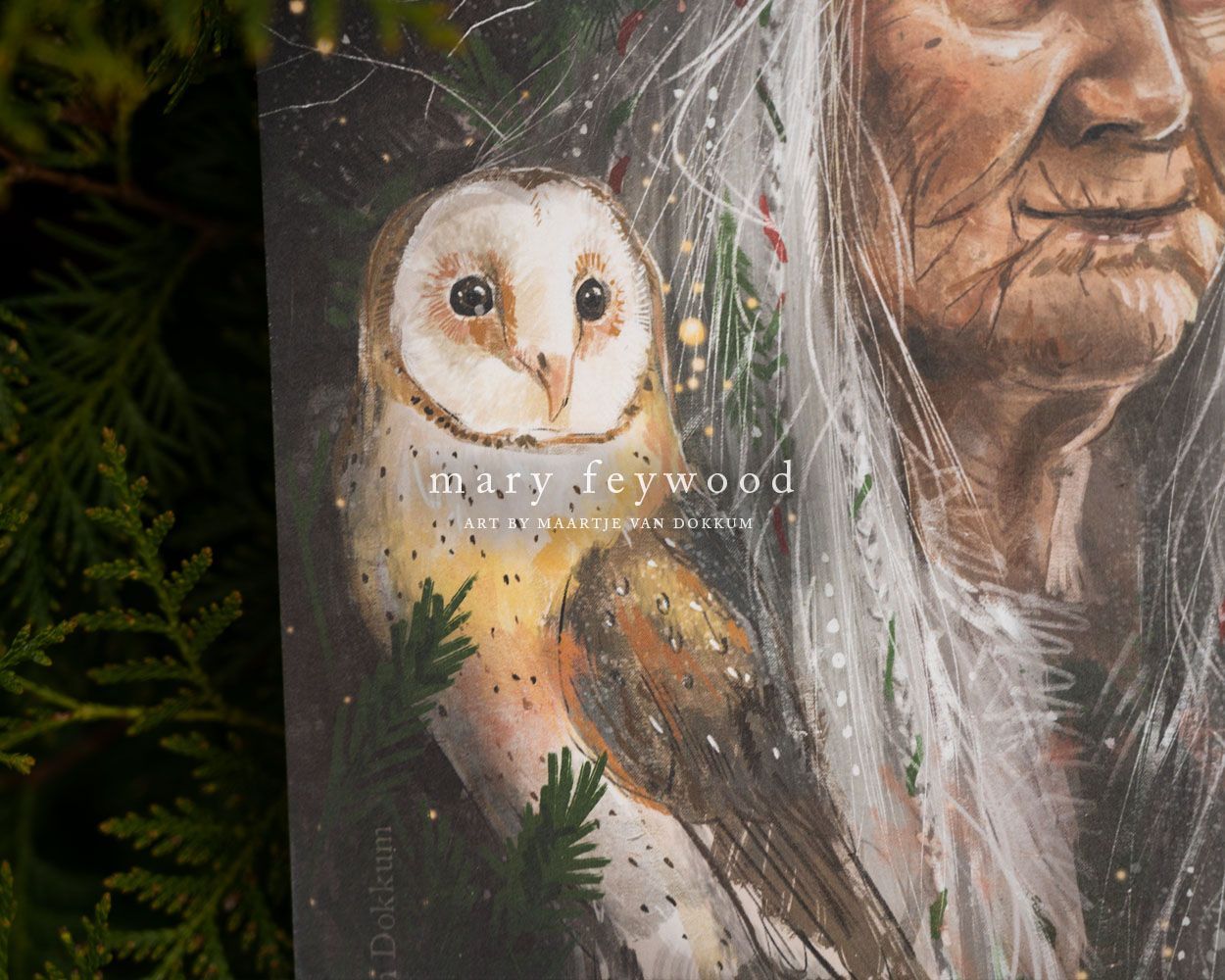 Limited Edition art print - Yule - Snow Owl Crone