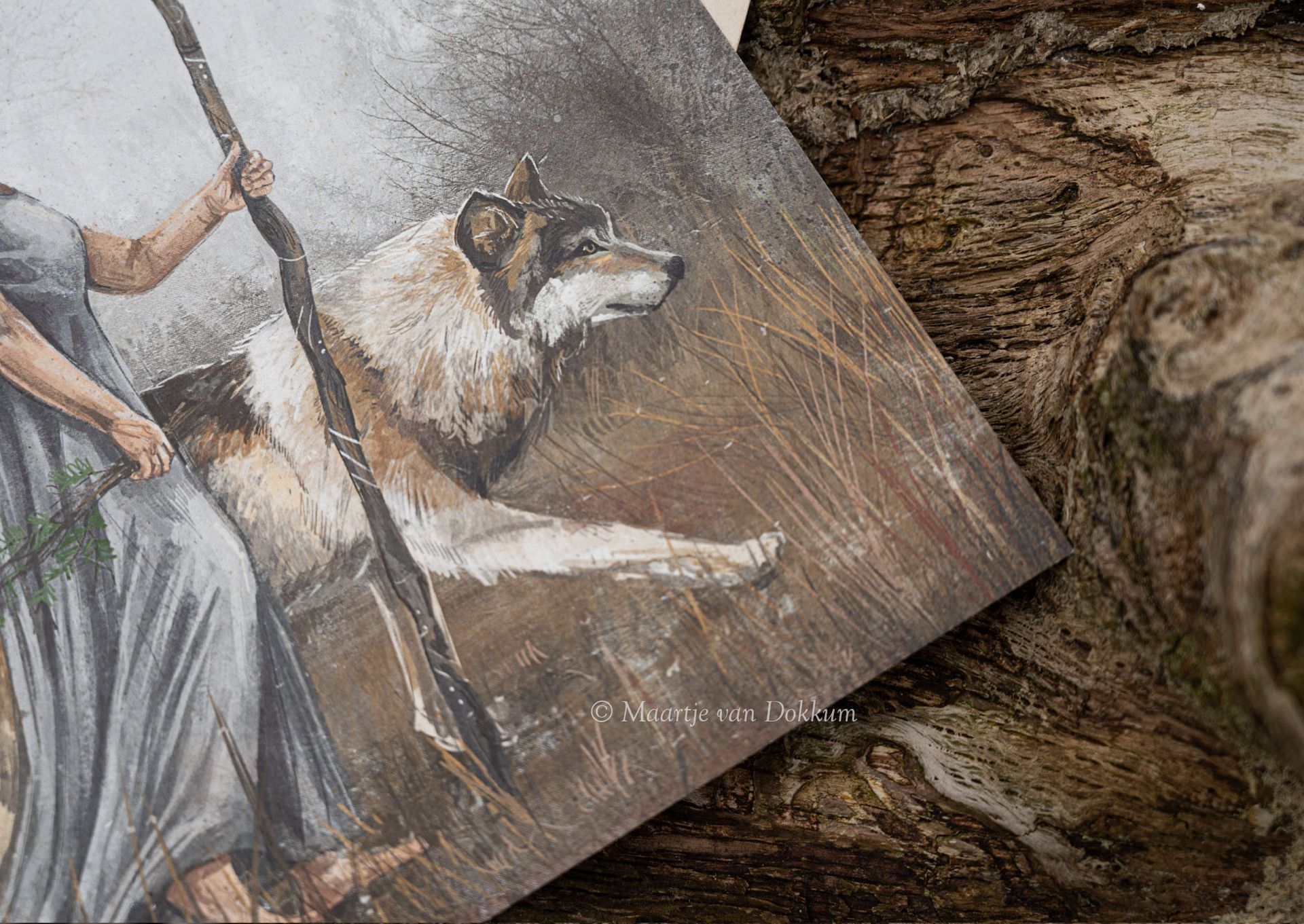 Limited Edition art print - The Woman and the Wolf