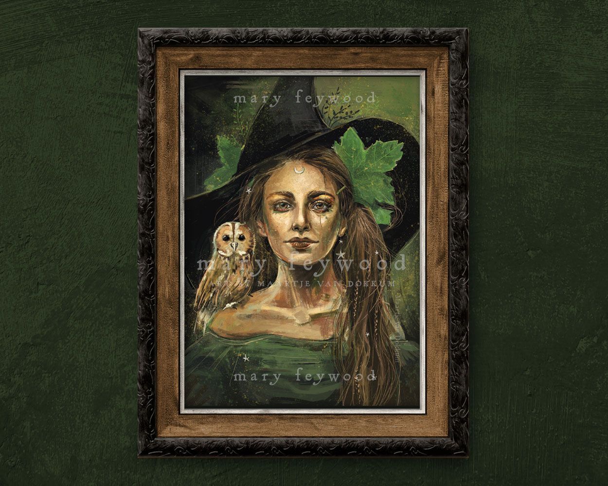 Limited Edition art print - Witch with owl